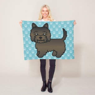 Manta Polar Perro de dibujos animados Terrier Cairn Brindle Os