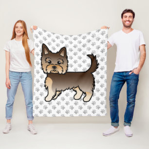 Manta Polar Perro de dibujos animados Yorkshire Terrier de cho