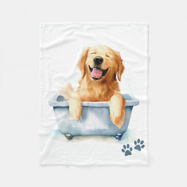 Manta Polar Perro de Golden Retriever (Anverso)