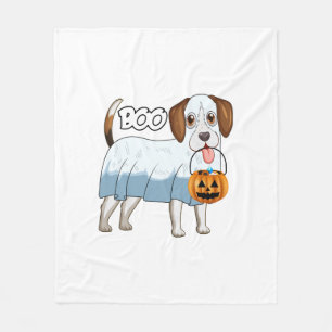Manta Polar Perro de Halloween Beagle Fantasma