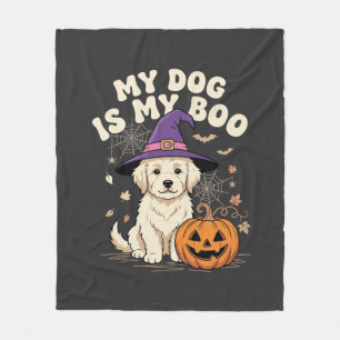 Manta Polar Perro de Halloween Mi perro es mi amor