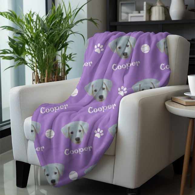Manta Polar Perro de Labrador, nombre personalizado de Lavende (Subido por el creador)