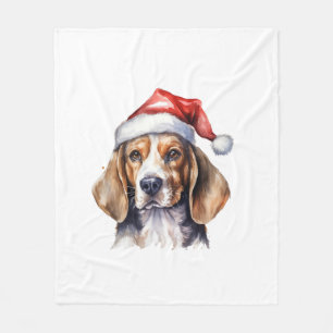 Manta Polar Perro de los Navidades Beagle