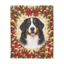 Perro de montaña bernés de Navidad Foto personaliz