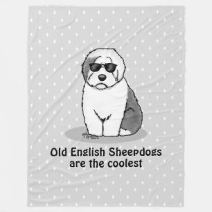 Manta Polar Perro de oveja inglés antiguo de Guay (gris 1) gra