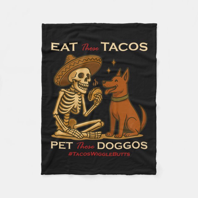 Manta Polar Perro de Taco (Anverso)