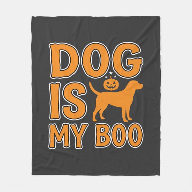 Manta Polar Perro Es Mi Boo Halloween Perro (Anverso)