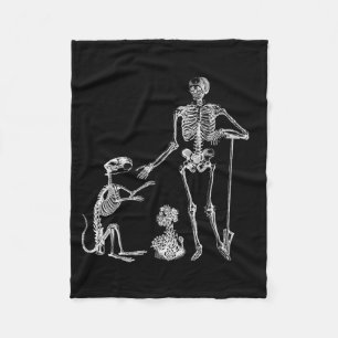 Manta Polar Perro Esqueleto Amantes de Perros de Halloween