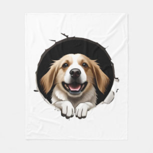 Manta Polar Perro feliz