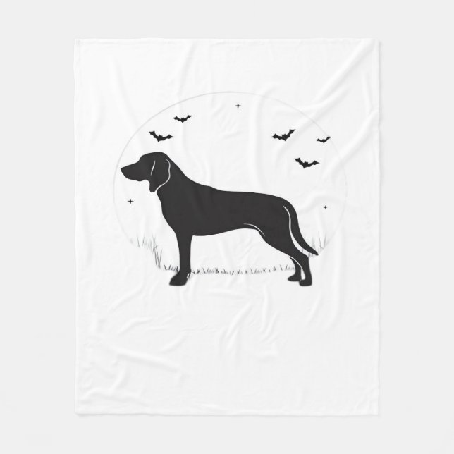 Manta Polar Perro Foxhound Estadounidense - Silhouette Hallowe (Anverso)