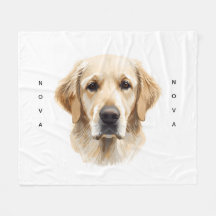Perro Golden Retriever con acuarela suave