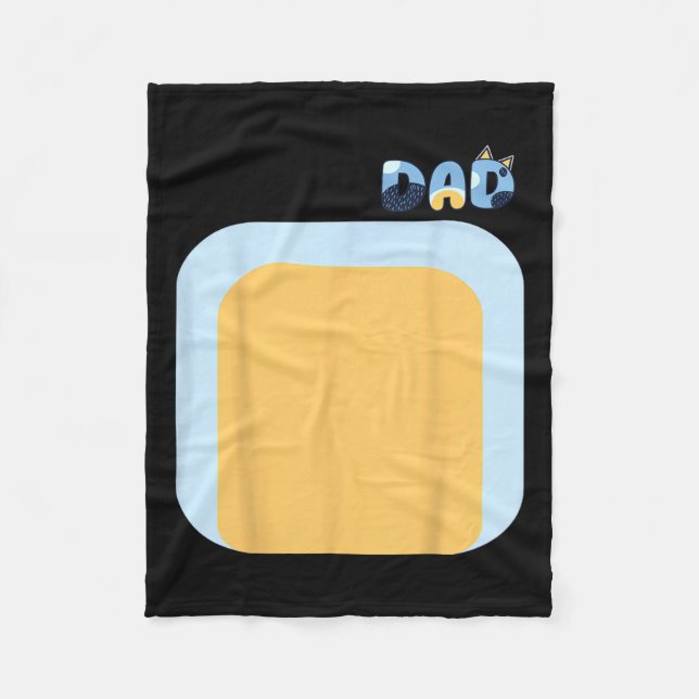 Manta Polar Perro Heeler Azul Papá Costumes Familiares Diy H (Anverso)