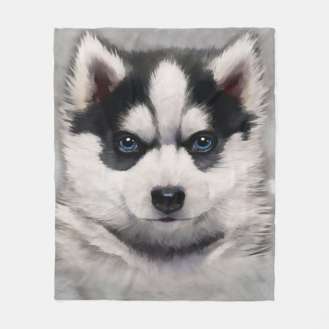 Manta Polar Perro Husky Siberian (Anverso)