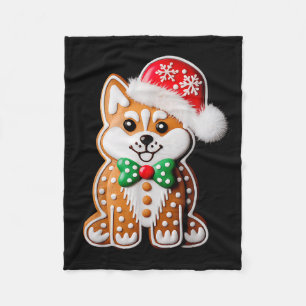 Manta Polar Perro Husky Siberiano De Jengibre Divertido Navida