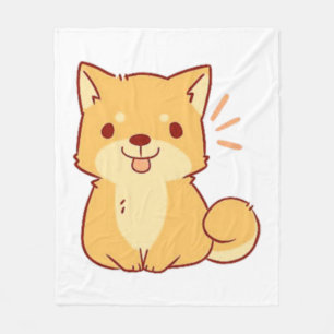 Manta Polar Perro Kawaii Shiba