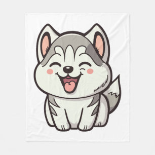Manta Polar Perro lindo siberiano cascarrón