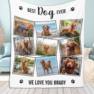 Manta Polar Perro Lover Mascota moderno Personalizado 9 Collag