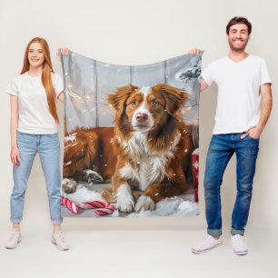 Manta Polar Perro Nova Scotia Duck Tolling Retriever Navidad F