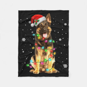 Manta Polar Perro Pastor Alemán Árbol Navidad Xmas Perros Rega