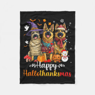 Manta Polar Perro pastor alemán masculino Navidad Halloween
