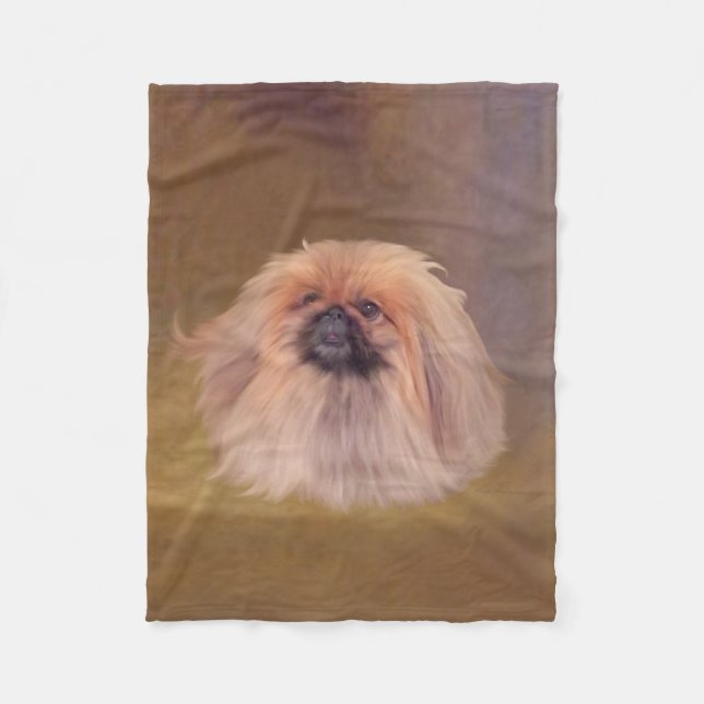 Manta Polar Perro Pequinés Bonito (Anverso)