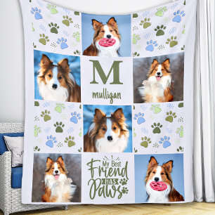 Manta Polar Perro Personalizado 6 Mascotas Fotos Cute Papel Im