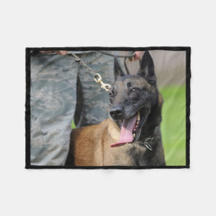 Manta Polar Perro sonriente de Malinois del belga