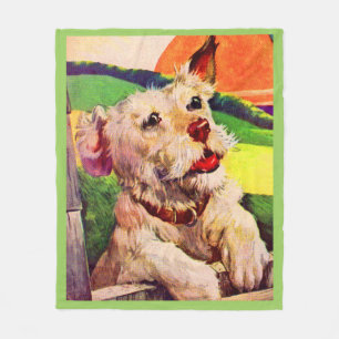 Manta Polar Perro terrer adorable de los años 1940