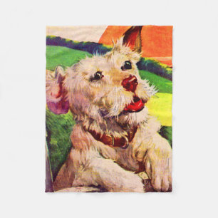 Manta Polar Perro terrer adorable de los años 1940