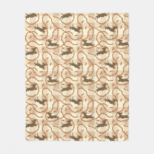 Manta Polar perros afortunados con el fondo de las salchichas