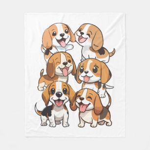 Manta Polar perros beagles adorables