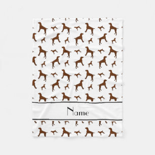 Manta Polar Perros blancos conocidos personalizados de Vizsla