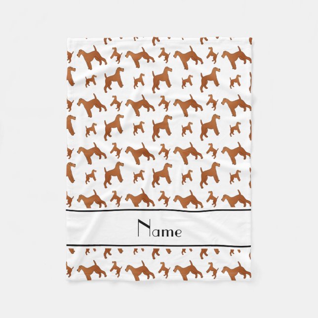 Manta Polar Perros blancos conocidos personalizados del (Anverso)