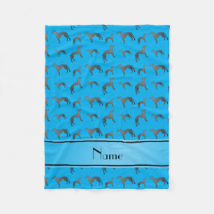 Manta Polar Perros conocidos personalizados del galgo del azul