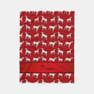 Manta Polar Perros dálmatas rojos conocidos personalizados