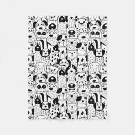 Manta Polar Perros de dibujos animados