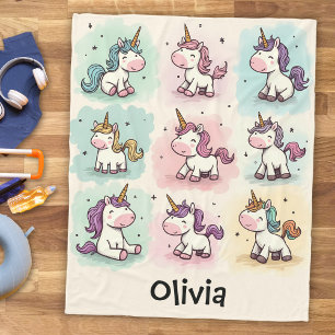 Manta Polar Perros de unicornio mullidos