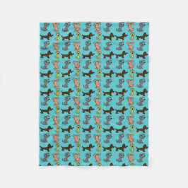 Manta Polar Perros elegantes y modernos, azul