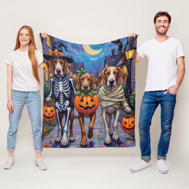 Manta Polar Perros English Foxhound Trick-or-Treating Hallowee (In situ)