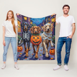 Manta Polar Perros Lebrel Afgano Pidiendo Dulces en Halloween