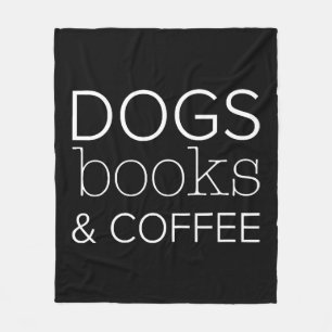 Manta Polar Perros Libros Café Librero Perro Mamá