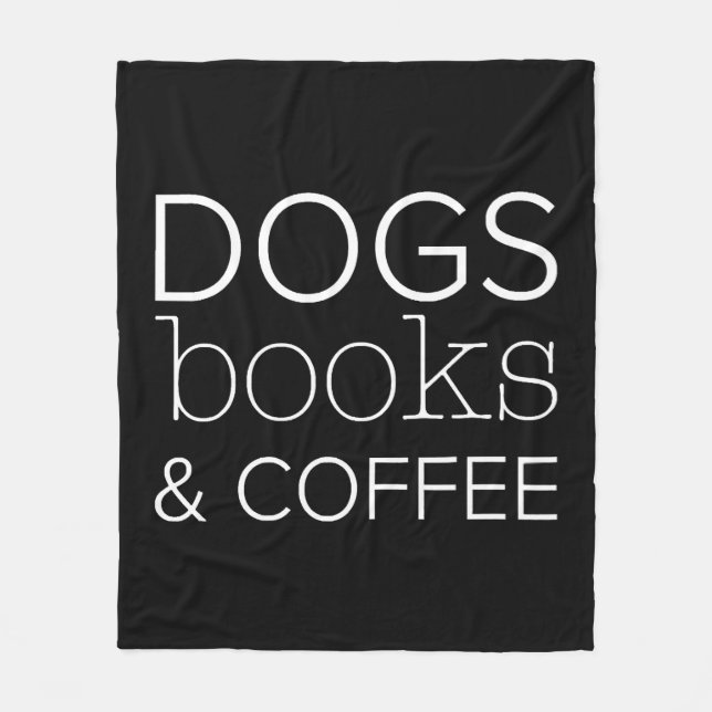 Manta Polar Perros Libros Café Librero Perro Mamá (Anverso)