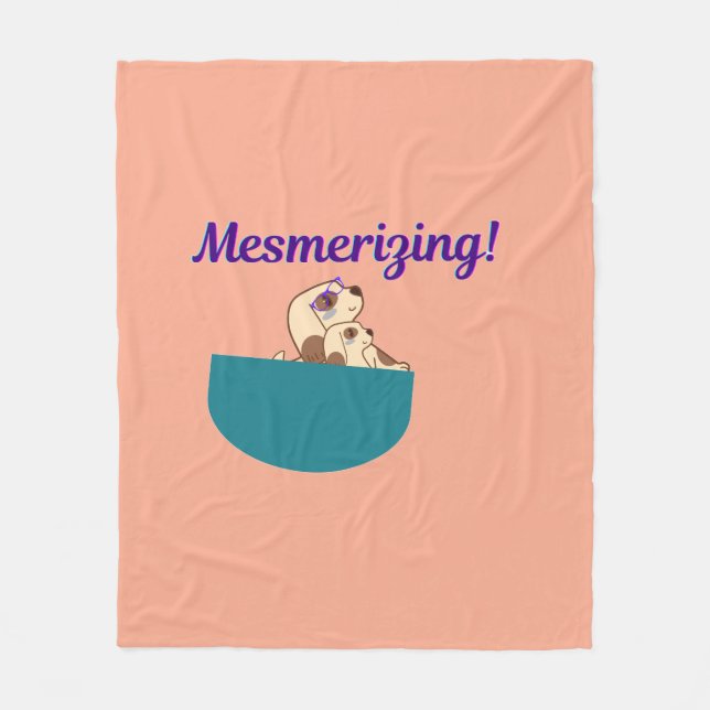 Manta Polar Perros mesmerizados (Anverso)