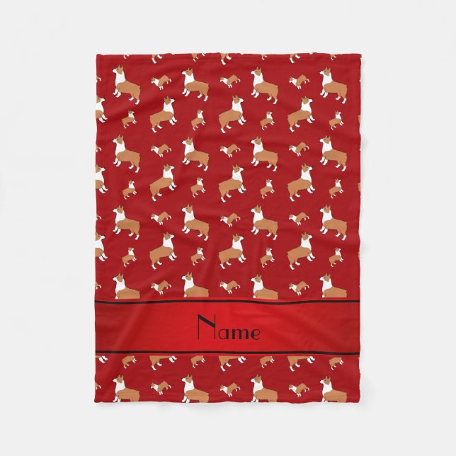 Manta Polar Perros rojos conocidos personalizados del pembroke (Anverso)