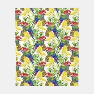 Manta Polar Perros Y Frutas Tropicales