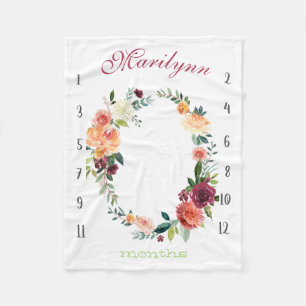 Manta Polar Perseguidor del crecimiento - flores de la
