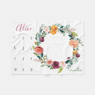 Manta Polar Perseguidor del crecimiento - flores de la