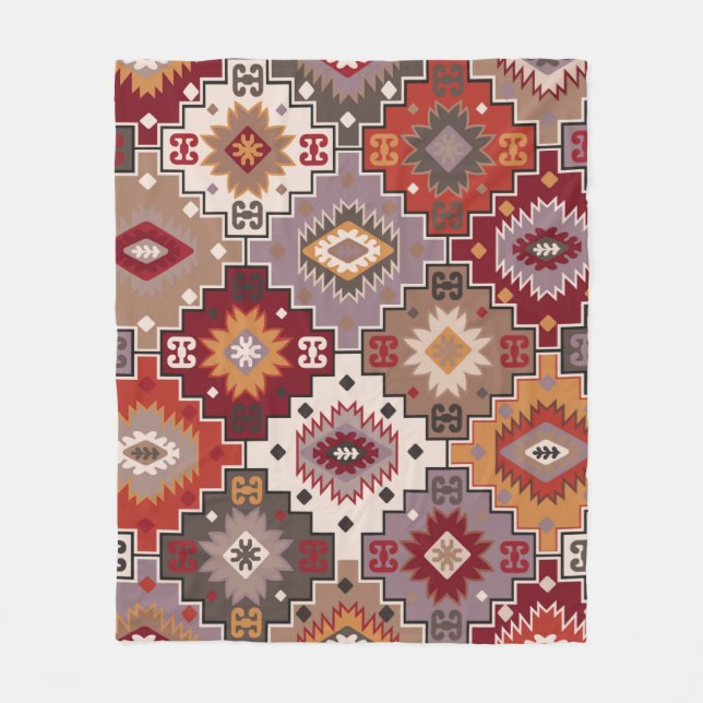 Manta Polar Persian carpet original design, tribal texture. Ea (Anverso)