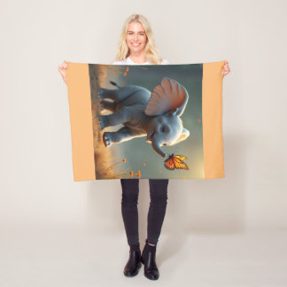 Manta Polar Persiguiendo A Una Mariposa