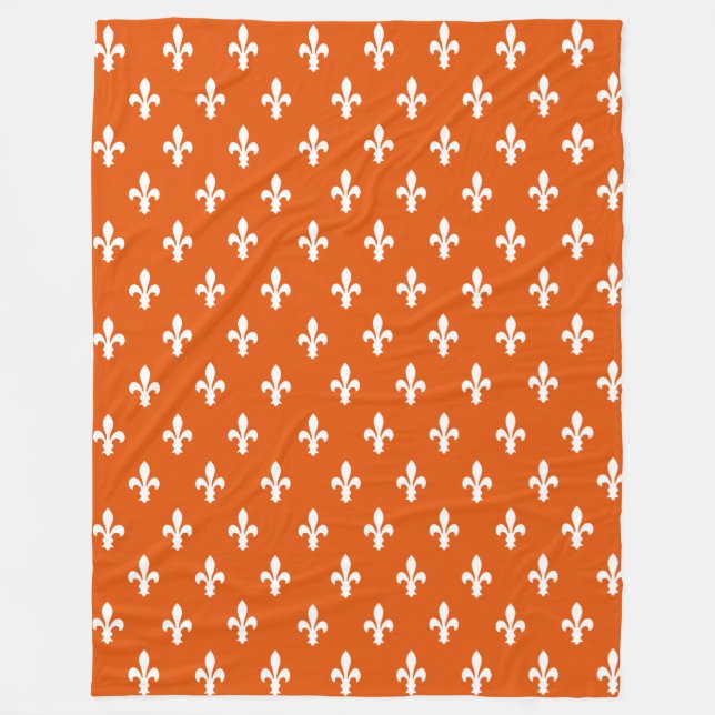 Manta Polar Persimmon Victorian Fleur de Lys (Anverso)